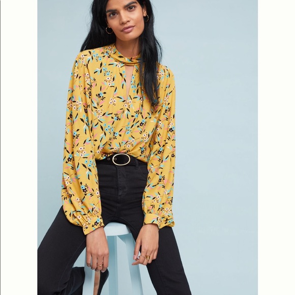 MAEVE Meadowsweet Blouse from Anthropologie - Picture 1 of 9